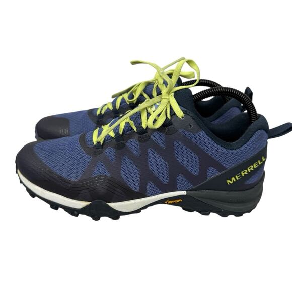 MERRELL Women's Siren 3 Ventilator Trail Hiking Shoes Purple-Blue/Lime Size 8 - Picture 2 of 14